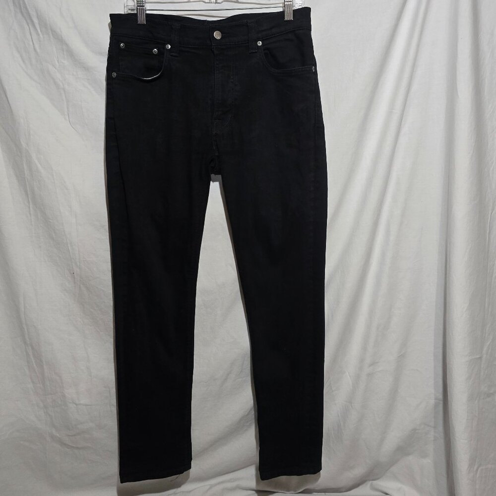 Nudie Jeans Co 100% Organic Cotton Tight Terry Jeans - Ever Black - Sz 33x30*